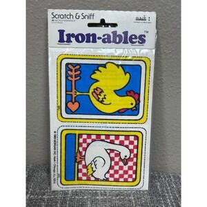 Vintage 1983 Scratch & Sniff Iron-ables‎ Chicken Goose Iron On Patch NOS